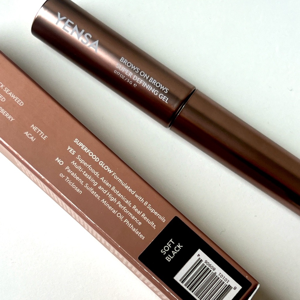Yensa brows on brows super defining gel shade: soft black✨